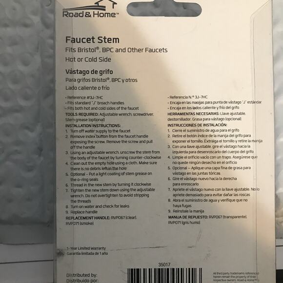 Faucet Stem Fits Bristol, BPC & Other Faucets Hot or Cold Side RV / Mobile Home - Picture 2 of 5